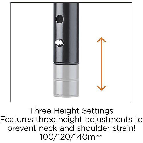 Lorell Height-Adjustable Device Stand 44 lb Load Capacity - 5.50" Height x 9.25" Width x 14.50" Depth - Desktop - Steel - Black (LLR18329)