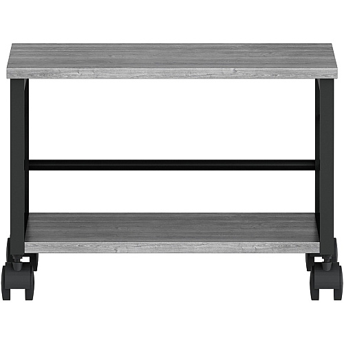 Lorell Underdesk Mobile Machine Stand 150 lb Load Capacity - 13.20" Height x 18.70" Width x 15.70" Depth - Desk - Powder Coated - Metal, Laminate, Polyvinyl Chloride (PVC) - Charcoal, Black (LLR60262)