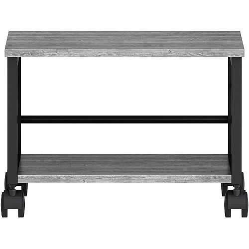 Lorell Underdesk Mobile Machine Stand 150 lb Load Capacity - 13.20" Height x 18.70" Width x 15.70" Depth - Desk - Powder Coated - Metal, Laminate, Polyvinyl Chloride (PVC) - Charcoal, Black (LLR60262)
