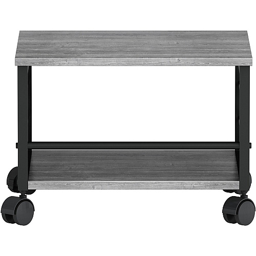 Lorell Underdesk Mobile Machine Stand 150 lb Load Capacity - 13.20" Height x 18.70" Width x 15.70" Depth - Desk - Powder Coated - Metal, Laminate, Polyvinyl Chloride (PVC) - Charcoal, Black (LLR60262)