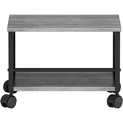 Lorell Underdesk Mobile Machine Stand 150 lb Load Capacity - 13.20" Height x 18.70" Width x 15.70" Depth - Desk - Powder Coated - Metal, Laminate, Polyvinyl Chloride (PVC) - Charcoal, Black (LLR60262)