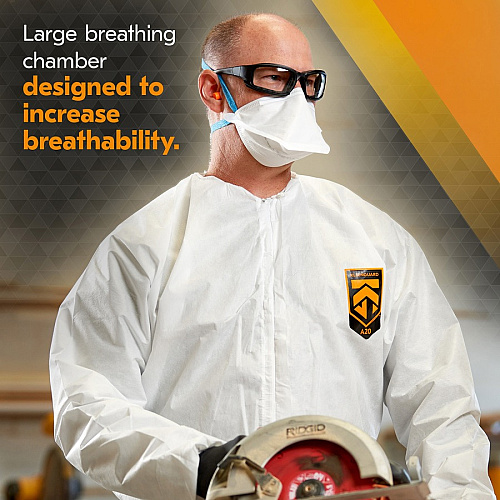 Kleenguard N95 Pouch Respirator Recommended for: Face - Regular - White, Blue - Comfortable, Breathable, Adjustable Nose-piece, Lightweight, Foldable, Head Strap, Particle Filtration Efficiency (PFE) - 20/Pack - 12 / Carton (53899CT)