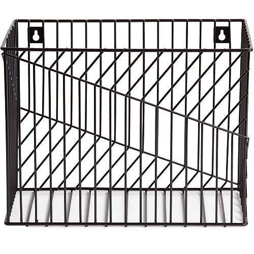 U Brands Vena Desk Organization Collection Hanging File Basket 9.50" Height x 6.80" Width x 12.40" Length - Black - Metal - 1 Each (3836U0206)