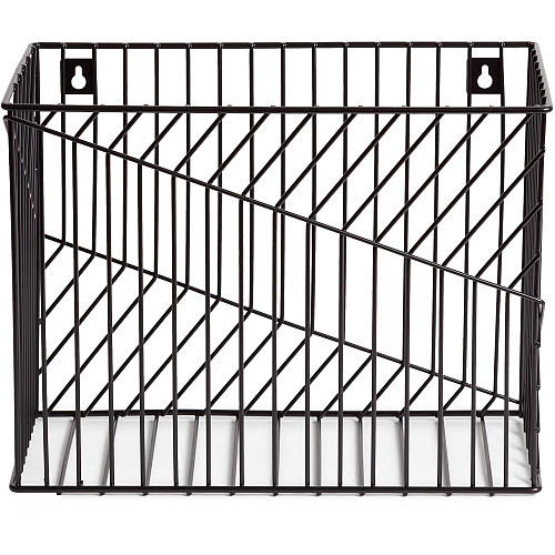 U Brands Vena Desk Organization Collection Hanging File Basket 9.50" Height x 6.80" Width x 12.40" Length - Black - Metal - 1 Each (3836U0206)