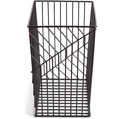 U Brands Vena Desk Organization Collection Hanging File Basket 9.50" Height x 6.80" Width x 12.40" Length - Black - Metal - 1 Each (3836U0206)