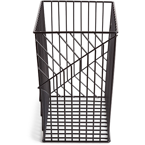 U Brands Vena Desk Organization Collection Hanging File Basket 9.50" Height x 6.80" Width x 12.40" Length - Black - Metal - 1 Each (3836U0206)