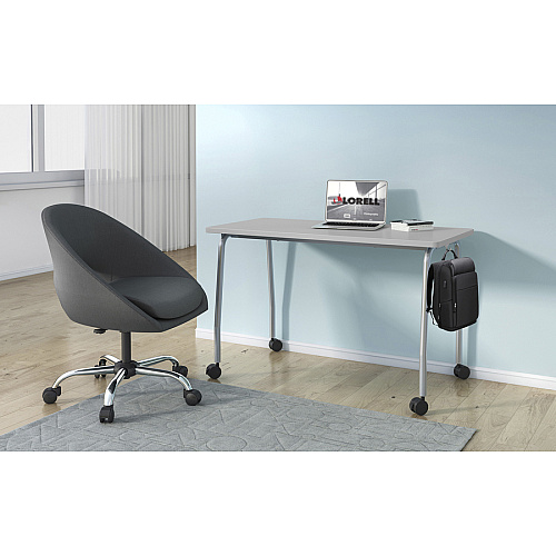 Lorell Training Table Laminated Top - 300 lb Capacity - 29.50" Table Top Length x 23.63" Table Top Width x 1" Table Top Thickness - 47.25" Height - Assembly Required - Weathered Charcoal - Particleboard Top Material - 1 Each (LLR60845)