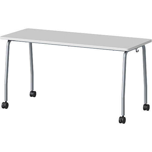 Lorell Training Table Laminated Top - 300 lb Capacity - 29.50" Table Top Length x 23.63" Table Top Width x 1" Table Top Thickness - 59" Height - Assembly Required - Gray - Particleboard Top Material - 1 Each (LLR60848)