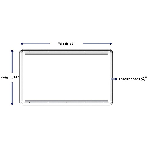 Lorell Mounting Frame for Whiteboard - Silver Aluminum - 1 Each (LLR18322)