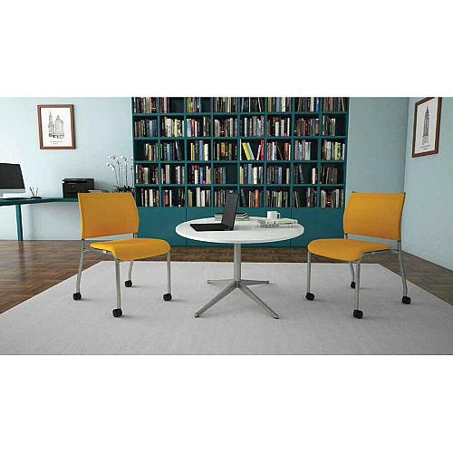 9 to 5 Seating Luna Guest Chair Onyx Seat Color - Fabric Seat Material - Dove Gray Back Color - Black Frame Color - 1 Each (3461GTA49GON)