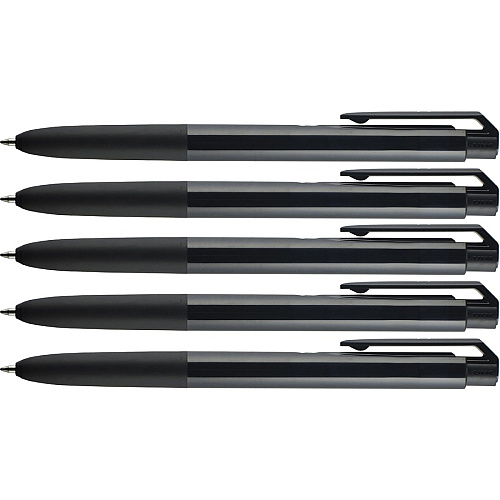 uni-ball uni&reg; Spectrum Gel Pen 0.7 mm Medium Pen Point - Refillable - Retractable - Multicolor Ink - Pigment-based, Gel-based - Black Plastic, Rubberized Barrel - 5 / Pack (70278)