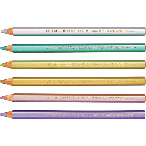 Lyra Color Giant Pencils 6.3 mm Assorted Metallic Lead - 6 / Pack (L3941062)