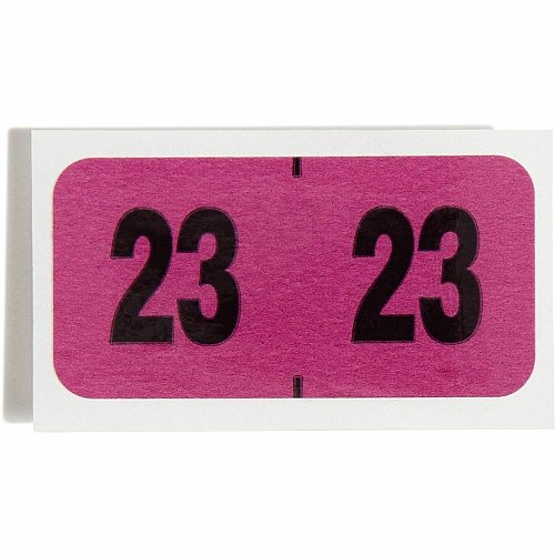 Smead ETYJ Color-Coded Year Labels 23 - 3/4" Height x 1 1/2" Width - Rectangle - Purple - Laminated - 500 / Roll - 500 / Roll (68323)