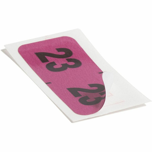 Smead ETYJ Color-Coded Year Labels 23 - 3/4" Height x 1 1/2" Width - Rectangle - Purple - Laminated - 500 / Roll - 500 / Roll (68323)