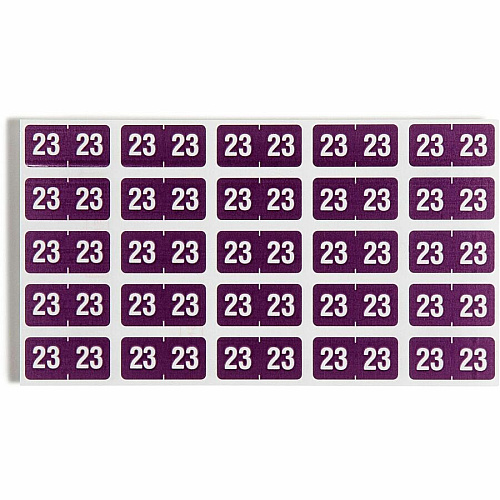 Smead ETS Color-Coded Year Labels 1/2" Height x 1" Width - Rectangle - Purple - Laminated - 250 / Pack (67923)