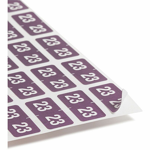 Smead ETS Color-Coded Year Labels 1/2" Height x 1" Width - Rectangle - Purple - Laminated - 250 / Pack (67923)