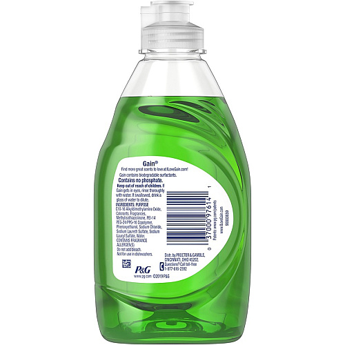 Gain Ultra Original Scent Dishwashing Liquid 8 fl oz (0.3 quart) - Clean Scent - Green - 12 / Carton (98110)