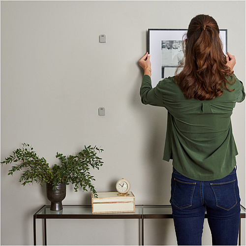 Duck Brand EasyMounts Interior Wall Picture Hanger 15 lb (6.80 kg) Capacity - 1.6" Width x 2.3" Length - for Frame, Home, Pictures - White - 1 Each (287393)