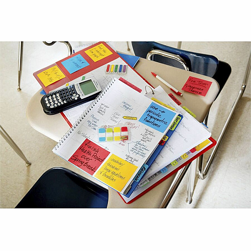 Post-it&reg; Super Sticky Dispenser Notes - Playful Primaries Color Collection 3" Flag/Note Width x 3" Flag/Note Length - Square - Candy Apple Red, Blue Paradise, Sunnyside, Lucky Green - Paper - Pop-up, Recyclable - 18 / Pack (R33018SSANCP)