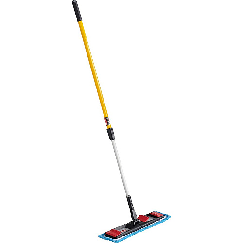 Rubbermaid Commercial Adaptable Flat Mop Microfiber Pad 19.5" Length x 5.5" Depth - MicroFiber - Blue - 12 / Carton (2132427CT)