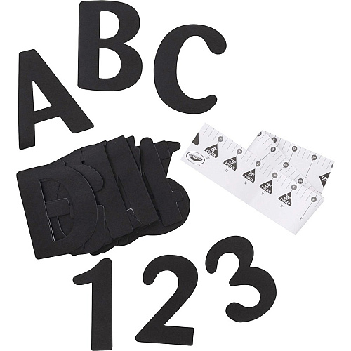 Crayola Self-adhesive Paper Letters Self-adhesive - 4" Height - Black/White - Paper - 180 / Pack (P1644CRA)