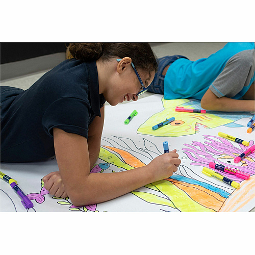 Pacon Antimicrobial Paper Rolls School, Drawing, Banner, Display, Office, Restaurant, Sketching - 48" Width x 200 ft Length - White - Paper - 1 Roll (P1050101)