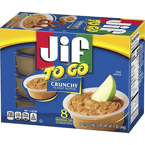 Jif To Go Peanut Butter Cups - Chunky Peanut - 1.50 oz - 8 / Pack (24130)