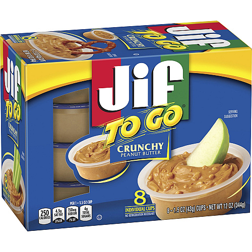 Jif To Go Peanut Butter Cups - Chunky Peanut - 1.50 oz - 8 / Pack (24130)