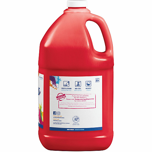 Prang Washable Tempera Paint 1 Color(s) - Red - 1 gal - Washable - 1 Each (X10601)
