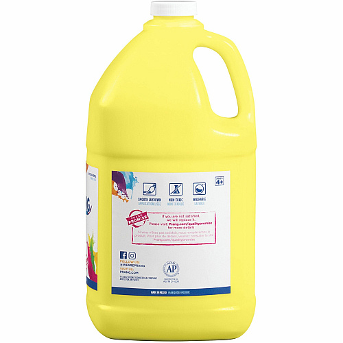 Prang Washable Tempera Paint 1 Color(s) - Yellow - 1 gal - Washable - 1 Each (X10603)