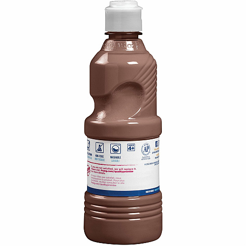 Prang Washable Tempera Paint 16 fl oz - 1 Each - Brown (X10708)