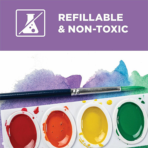 Prang Semi-Moist Oval Pan 8-Watercolors Set 1 Each - Multicolor (X00800)