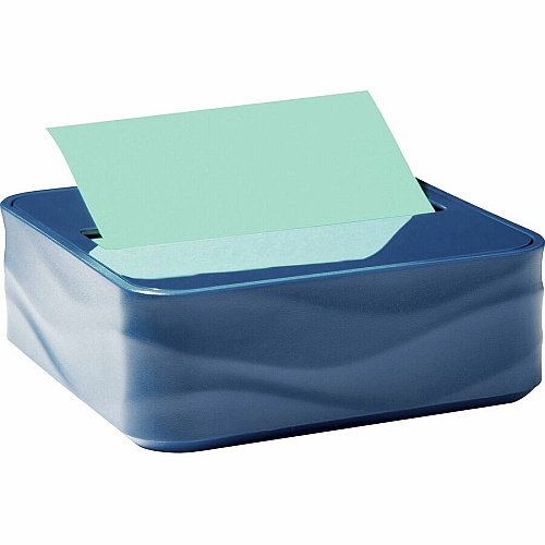 Post-it&reg; Notes Dispenser and Dispenser Notes 3" x 3" Note - 90 Sheet Note Capacity - Washed Denim, Citron Yellow, Power Pink (WAVE330SSVA)