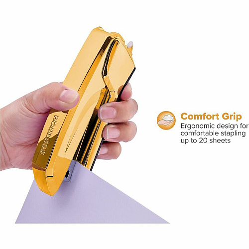 Bostitch Ascend Stapler Staples Upto 20 Sheet - Yellow - Gold Metal - 1 Each (B210GOLD)