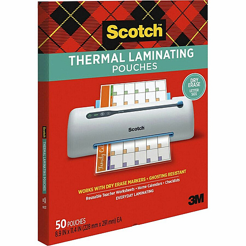 Scotch Laminating Pouch Sheet Size Supported: Letter - Laminating Pouch/Sheet Size: 8.90" Width x 11.40" Length - for Document, Artwork, Sign, Flyer, Schedule, Certificate, Home, Office, Classroom, Paper - Photo-safe, Tear Proof, Spill Resist (TP385450DE)