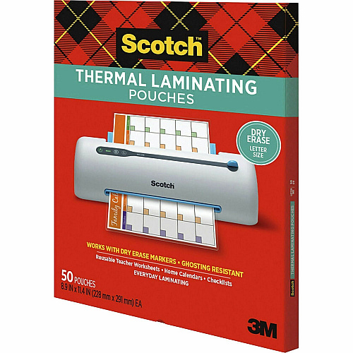 Scotch Laminating Pouch Sheet Size Supported: Letter - Laminating Pouch/Sheet Size: 8.90" Width x 11.40" Length - for Document, Artwork, Sign, Flyer, Schedule, Certificate, Home, Office, Classroom, Paper - Photo-safe, Tear Proof, Spill Resist (TP385450DE)
