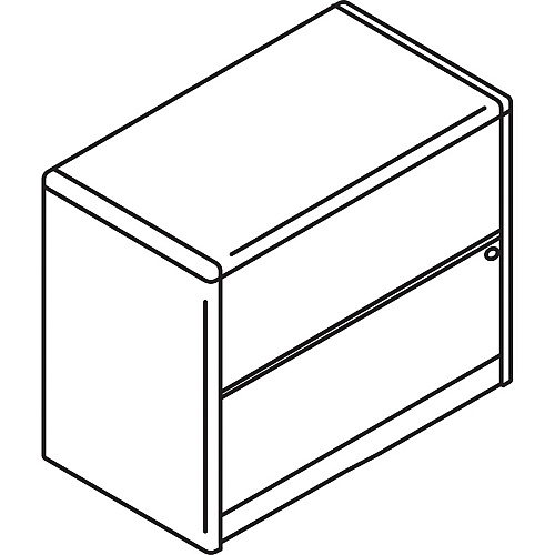 HON 10500 H10563 Lateral File 29.5" Height x 36" Width x 20" Depth - 2 - Finish: Sterling Ash (10563LS1)