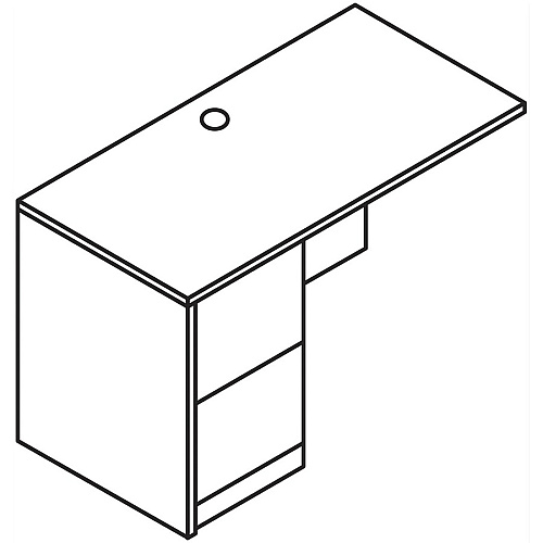 HON 10500 H105908L Return 29.5" Height x 42" Width x 24" Depth - 2 x File Drawer(s) - Finish: Sterling Ash (105908LLS1)