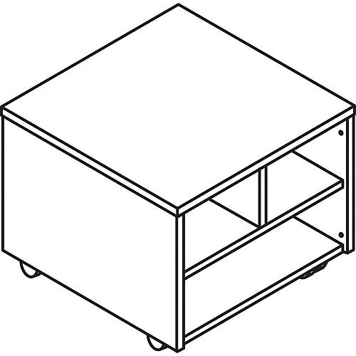 HON H105679 Printer Cart Metal - 20" Width x 21.50" Depth x 14.13" Height - Sterling Ash - 1 Each (105679LS1)