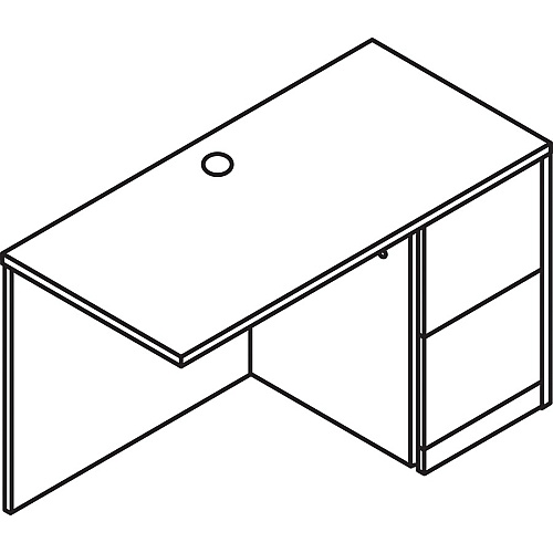 HON 10500 H105907R Return 29.5" Height x 42" Width x 24" Depth - 2 x File Drawer(s) - Finish: Sterling Ash (105907RLS1)
