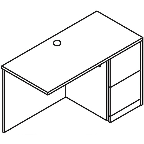HON 10500 H105905R Return 29.5" Height x 48" Width x 24" Depth - 2 x File Drawer(s) - Finish: Sterling Ash (105905RLS1)