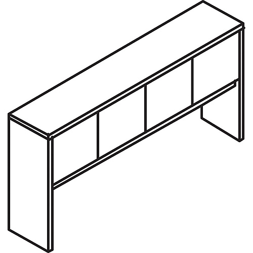 HON 10500 H105324 Hutch 37.1" Height x 60" Width x 14.6" Depth - Finish: Sterling Ash (105324LS1)