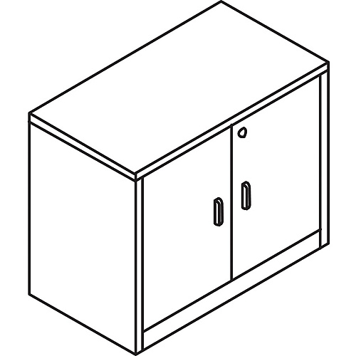 HON 10500 H105291 Storage Cabinet 29.5" Height x 36" Width x 20" Depth - 2 Door(s) - Finish: Sterling Ash (105291LS1)