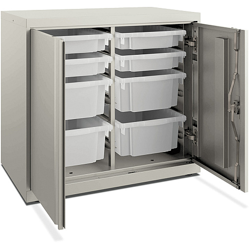 HON Flagship HFMSC182830RWB Storage Cabinet 30" Depth x 28" Height - Lockable, Leveling Glide, Removable Lock, Key Lock, Modular - Loft - Loft (SC182830LGLO)