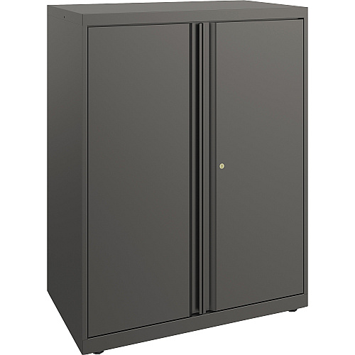 HON Flagship HFMSC183930RWB Storage Cabinet 30" Depth x 39" Height - Lockable, Leveling Glide, Removable Lock, Key Lock, Modular - Charcoal - Charcoal (SC183930LGS)