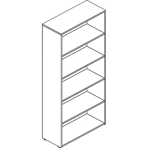HON Mod HLPLBC3013B5 Book Case 65" Height x 30" Width x 13" Depth - 5 Shelve(s) - 3 Adjustable Shelf(ves) - Finish: Mahogany - Adjustable Shelf, Durable, Laminated, Scratch Resistant, Spill Resistant, Stain Resistant (LBC3013B5LT1)