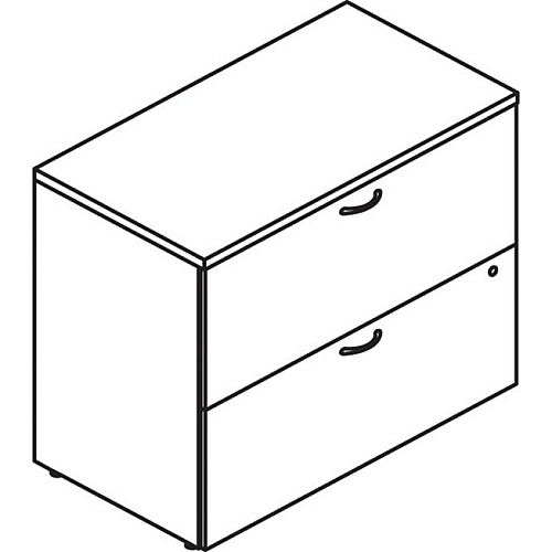 HON Mod HLPLLF3620L2 Lateral File 29" Height x 36" Width x 20" Depth - 2 - Finish: Slate Teak (LLF3620L2LS1)