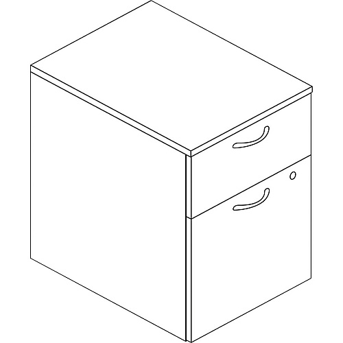 HON Mod HLPLPMBF Pedestal 20" Height x 15" Width x 20" Depth - 2 x Box, File Drawer(s) - Finish: Traditional Mahogany (PLPMBFLT1)