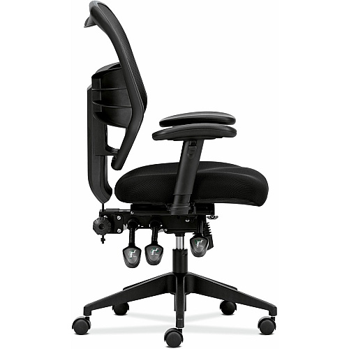 HON Prominent Task Chair Black Seat Color - Mesh, Polyester Seat Material - Black Back Color - Mesh Back Material - Black Frame Color - High Back - 5-star Base - Black - 1 Each (VL532MM10)