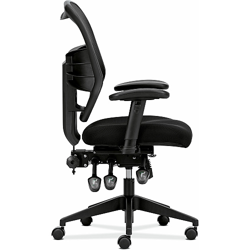 HON Prominent Task Chair Black Seat Color - Mesh, Polyester Seat Material - Black Back Color - Mesh Back Material - Black Frame Color - High Back - 5-star Base - Black - 1 Each (VL532MM10)